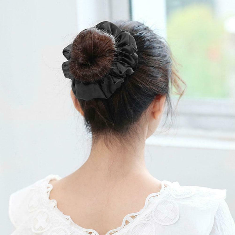Women Hair Rings Satin Cloth Scrunchies Ponytail Holder Hairband (Style 7) A