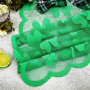 St. Patrick's Day Irish Festival Tablecloth Green Shamrock Lace Table Flag  M8O8