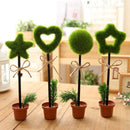 Novelty Green Grass Flower Pot Ball Point Ballpoint Pens Stationery Writing Kit