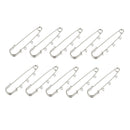 10 Pieces Large Safety Pin DIY Dangle Findings with 3 Loops Crafting Sewing Pin
