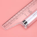 Multi-purpose Measuring Protractor Template Drawing Rolling Rule 30cm Z9N9