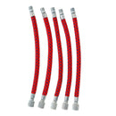 5 Pieces Red Air Pump Inflator Extension Hose, High Pressure Schrader Valve for