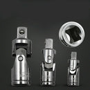 3X 1/4" 3/8" Universal Joint Set Socket Wrench Adapter Angle Extension Bar DCFH