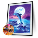 DIY 5D Diamond Painting Dolphin Full Square Drill Embroidery Craft (F327)