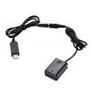 Andoer NP-FW50 Dummy Battery Adapter USB Port Plug DC Power Bank for SONY A7 A7R