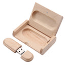 USB 2.0 Memory Stick Flash Drive U Disk Wooden with 1x Round Gaine Box 32GB