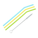 Flexible Drinking Straw No Rubber Tast Long Eco-friendly With Cleasing Brushes