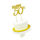 Happy Birthday Cake Topper First Birthday to 80th Birthday Cupcake Topper 50