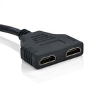 1080P 2 Port HDMI Splitter Male To Female Video Adapter Cable DVD HDMI