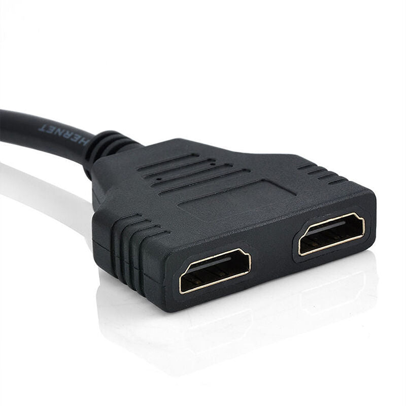 1080P 2 Port HDMI Splitter Male To Female Video Adapter Cable DVD HDMI