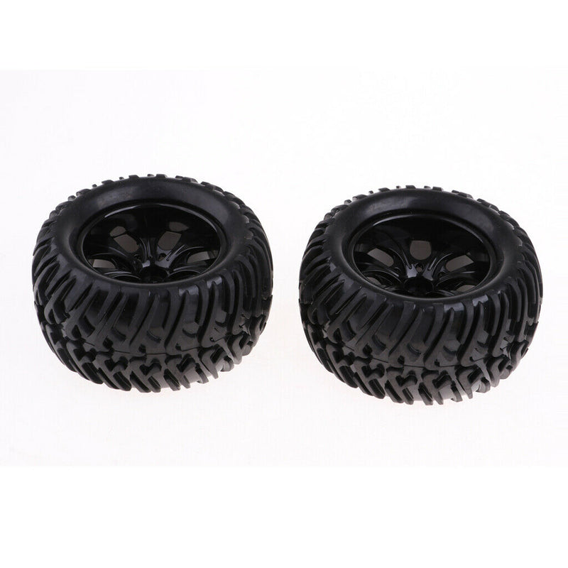4Pcs 12mm Hub Wheel Rim & Rubber Tire Tyres for 1:10 RC Monster Truck Truggy