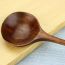 Long Spoons Wooden, 5 Pieces Korean Style 10.9 inches 100% Natural Wood Lon P6A7