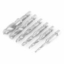6pcs Metric Thread M3-M10 Titanium Coated Drill HSS and Tap Bits 1/4" Hex Shank