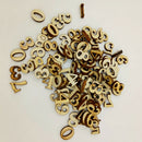 400 Pieces Mixed Wooden Letters and Numbers Craft Pieces