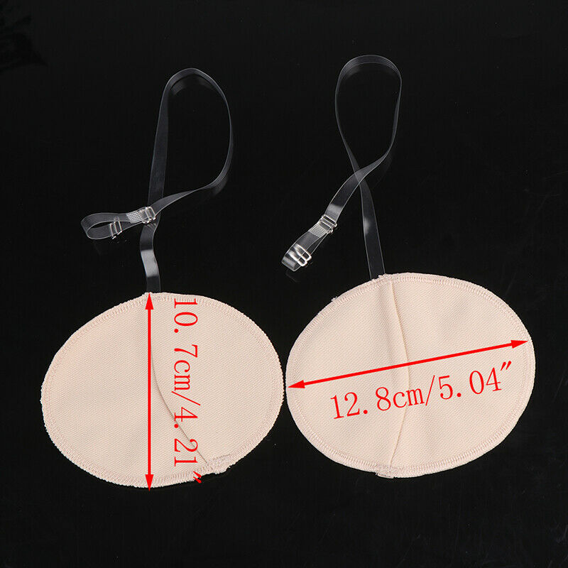 2Pcs Underarm Sweat Pad washable Armpit Absorbing Transparent Shoulder Strap BX