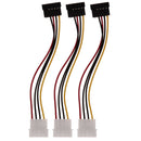3pcs 6 Inch 4 Pin IDE Male to 15 Pin Female SATA Converter Adapter Cables