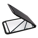 Double Sided Barber Salon Makeup Hair Stylist Hand-Held Mirror w/ Two Handles