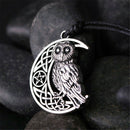 Goddess Crescent Moon Pendant Owl Wicca Star Pagan Amulet Talisman Necklace H7