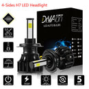 4 Sides H7 LED Headlight Bulb Conversion Kit High Low Beam Fog Lamp 6000K HID FT