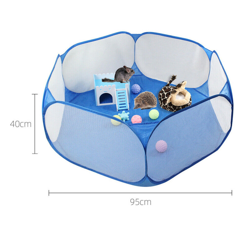 Foldable Pet Fence Game Safe Playpen Animal Cage for Hamster Guinea Pig A