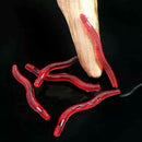 200Pcs Soft Plastic Red Earthworm Fishing Bait Scent Worm Lures Hooks Tack NDR