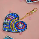 5pcs DIY Full Special Shaped Love Heart Diamond Painting Keychain Pendant Gifts