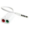 3.5mm Audio Headset Mic Y Splitter Cable Adapter TRRS to 2 TRS For PC Laptop