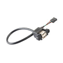 9 Pin Motherboard Header To 2 Port Dual USB 2.0 Cable With Screw Panel Holes