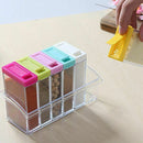 Transparent Spice Storage Containers, Set of 6 Seasoning Shaker Spice Jars  B8T8