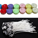 50pc 20cm Candle Wicks Cotton Core Pre Waxed With Sustainers For Candle Making