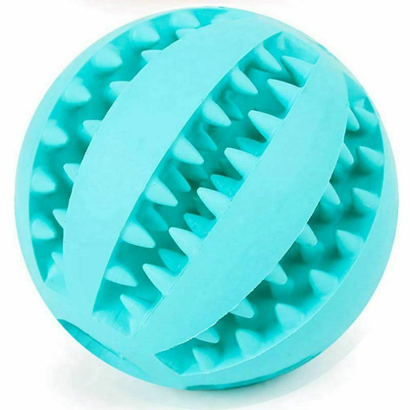 Dog Tooth Cleaning Balls,Chewing Food Toys Ball Non-Toxic Soft Rubber Ball fE5X9