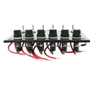 6 Gang DC 12V/24V Fused ON/OFF Toggle Switch Panel for Marine Boat Caravan