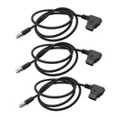 For TV Logic Monitor 4pin Mini XLR to D-tap Coiled Spring Power Cable 3 Pack
