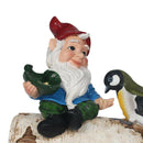 Bird Feeders for Outside, Garden Gnome Outdoor Statue, Small Statue for
