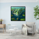 5D Full Round Drill Diamond Painting DIY Green Alligator Rhinestone Picture