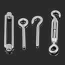 Turnbuckle Wire Strainer Tensioner Hook Eye Zinc Plated 6MM (pack 3) L3Z1