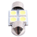 DC 12V 30mm 4 5050 SMD Car Interior Dome Festoon LED Light White 2 Pcs