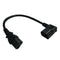 IEC320 C14 Male Right Angle To C13 Female 3 Prong
