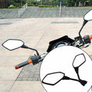 10mm Black Motorcycle Bike Wing Rear View Side Mirrors Motorbike Rearview N2Y7