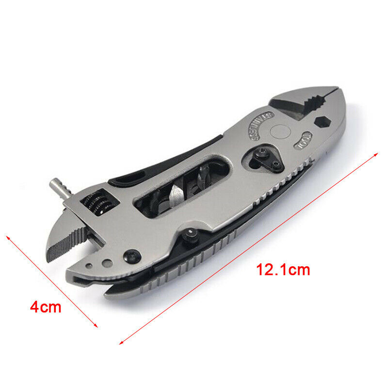 Multifuntion Spanner Wrench Gear Cutter Pliers Screwdriver Outdoor SurvivalSEAU