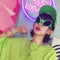 Novelty Alien Party Glasses Fancy Dress Costume Green Frame Colorful Lens