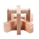 Wooden Siege Lock the Perplexing X in a Box Logic Puzzle Burr Puzzles Brain