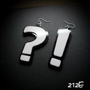 Nightclub Exaggerated Whimsy Question Exclamation Mark Acrylic Drop Earrings