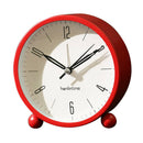Silent Alarm Clock Kids Students Bedroom Bedsides Analogue Alarm Clock Red