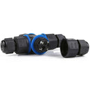 4 Way IP68 Waterproof Electrical Cable Connector Plug Socket Sensor Black T Type