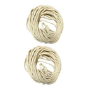 2x 10 Meters 5mm 100% Natural Pure Cotton Rope Twisted String Cord Twine