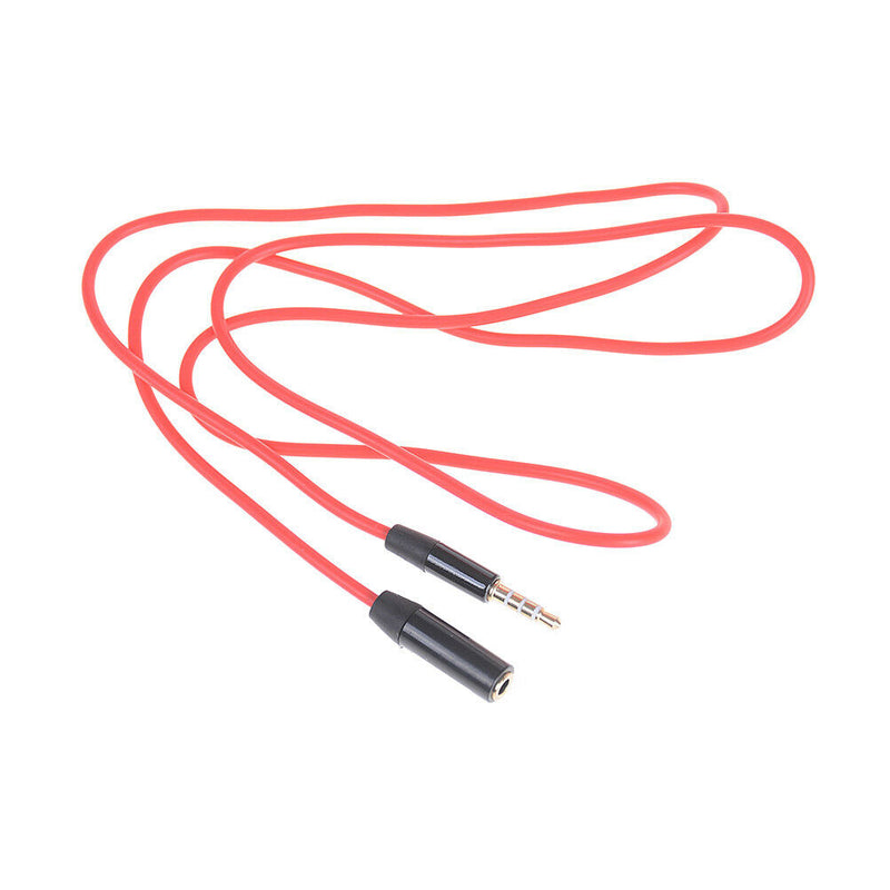 3.5mm4Pole Male to Female Earphone Headphone Mic Extension Audio Cable AdaptVGUS