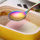 Rainbow Soup Spoons, Stainless Steel Round Spoons, Set of 6 (Soup Spoon) U4U8