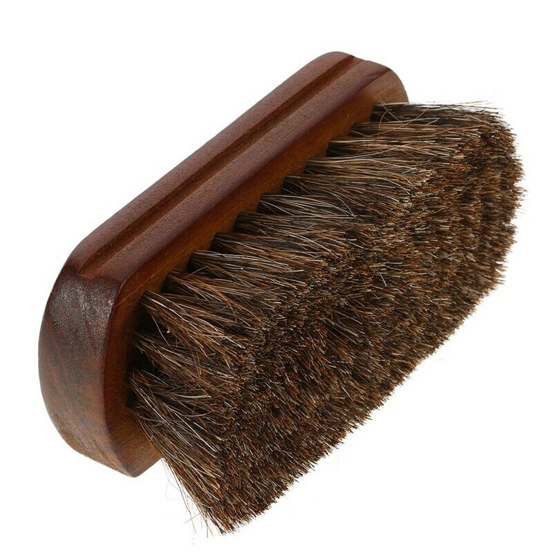 Wood Handle Natural Horse Hair Mustache Beard Brush Facial Beard Cleaning M R1P6