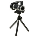 8x Zoom Phone Camera Telephoto Lens Mini Tripod Holder Stand For Phone Black
